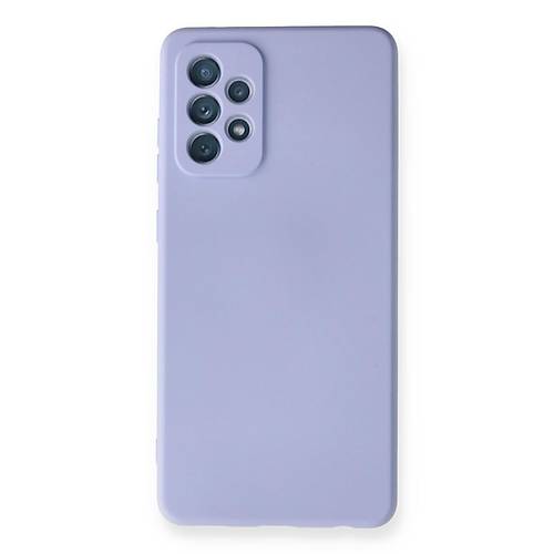 Galaxy A72 K�l�f Nano i�i Kadife Silikon - Lila