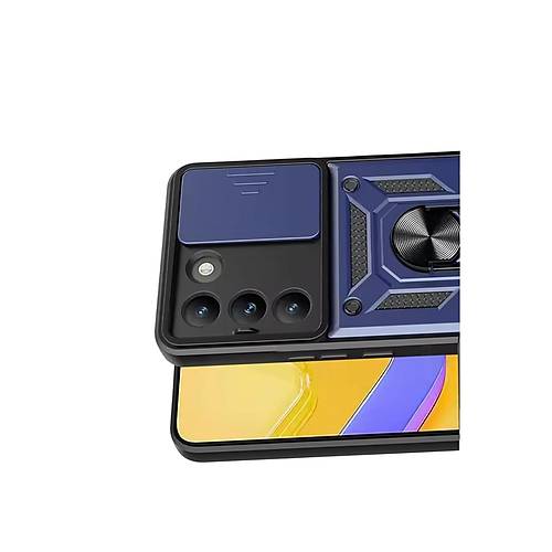 V30 Lite 4G Pars Lens Y�z�kl� Silikon - Lacivert