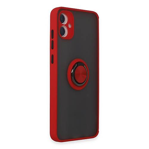Galaxy A05 K�l�f Montreal Y�z�kl� Silikon Kapak - K�rm�z�