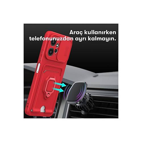 Redmi Note 12 4G K�l�f Zuma Kartvizitli Y�z�kl� Silikon - K�rm�z�