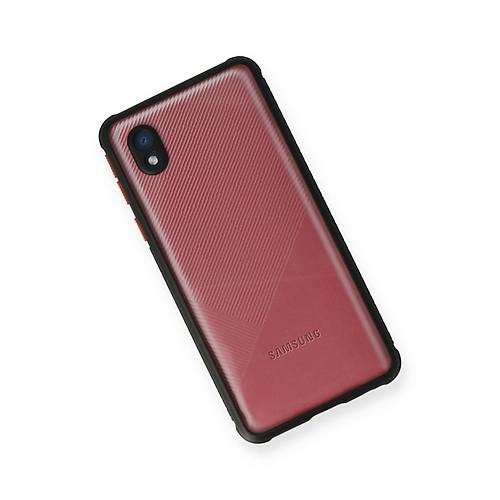 Galaxy A01 Core K�l�f Miami �effaf Silikon - Siyah