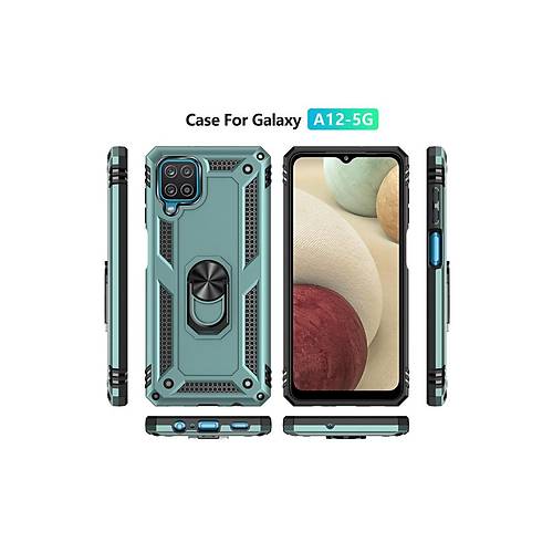 Galaxy A22 K�l�f Sofya Y�z�kl� Silikon Kapak - Ye�il