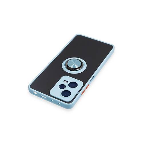 Redmi Note 12 5G K�l�f Montreal Y�z�kl� Silikon Kapak - Buz Mavi