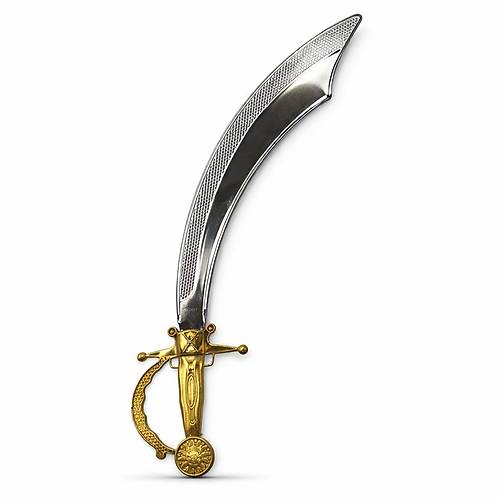 Parlak Metal G�r�n�ml� Plastik Korsan K�l�c� 45 cm