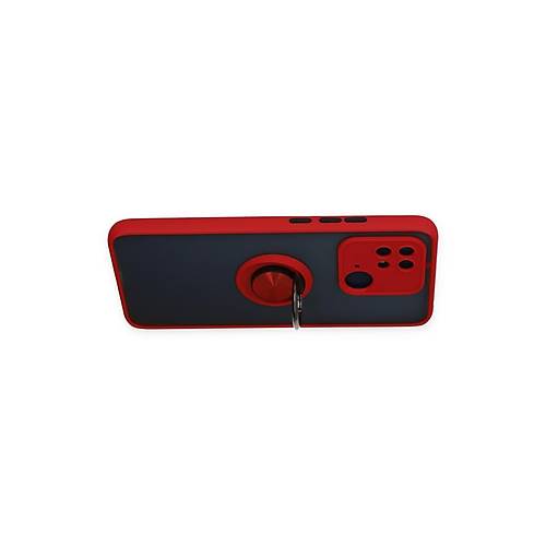 Redmi 10C K�l�f Montreal Y�z�kl� Silikon Kapak - K�rm�z�