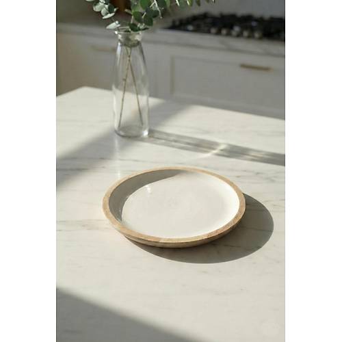 Mango Agac� Pasta Taba�� & Sunum Taba�� 20 Cm Krem