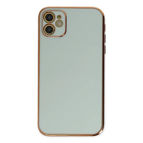 iPhone 12 K�l�f Volet Silikon - A��k Ye�il
