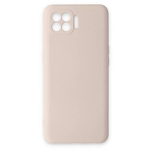 Reno 4 Lite K�l�f Nano i�i Kadife Silikon - Pudra