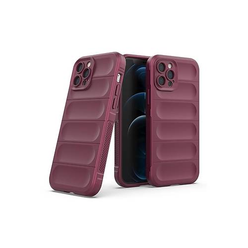 iPhone 12 Pro K�l�f Optimum Silikon - Bordo