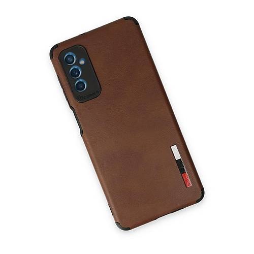 Galaxy M52 5G K�l�f Loop Deri Silikon - Kahverengi