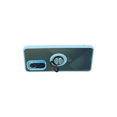Redmi K40 K�l�f Montreal Y�z�kl� Silikon Kapak - Buz Mavi