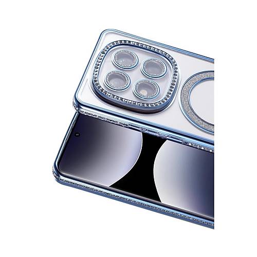 Redmi Note 14 Pro 5G Joke Simli Magneticsafe K�l�f - Mavi