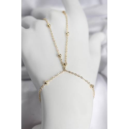 316L �elik Gold Renk Top Zincirli Kad�n �ahmeran