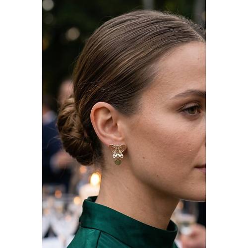 F�sun K�pesi Model Gold Renk Kelebek Model Pirin� Kad�n K�pe