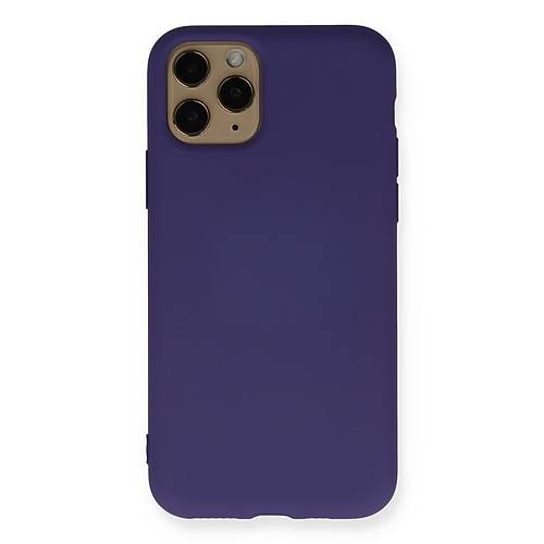 iPhone 11 Pro Max K�l�f Nano i�i Kadife Silikon - Mor