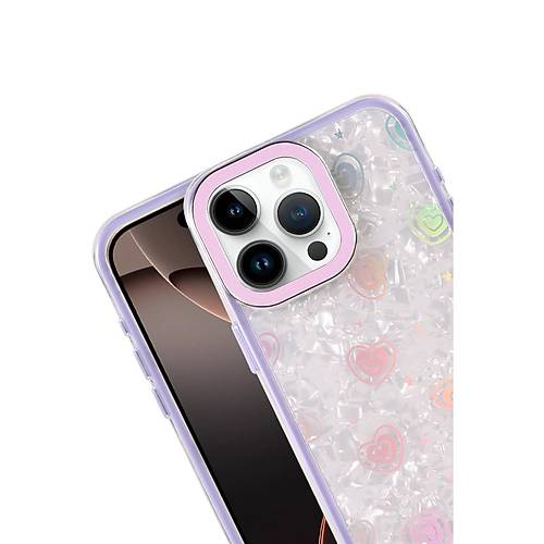 iPhone 15 Lumi Desenli Kapak - Mor