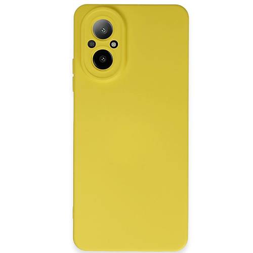 Realme 12 Lite K�l�f Nano i�i Kadife Silikon - Sar�