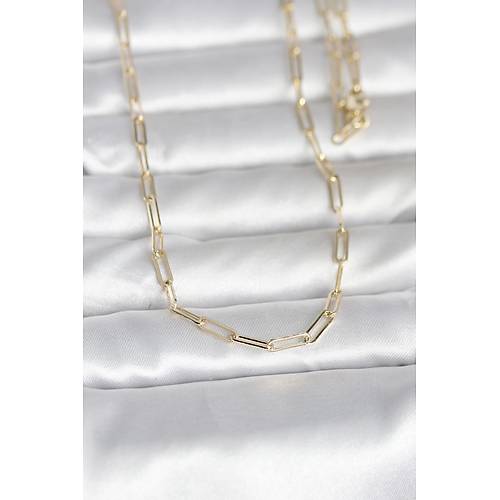 CM 14K Gold Renk Ata� Zincirli Model 60 cm Kad�n Kolye