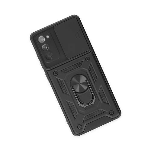 Galaxy S20 FE K�l�f Pars Lens Y�z�kl� Silikon - Siyah