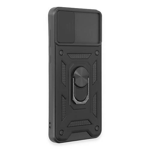 Galaxy A04E K�l�f Pars Lens Y�z�kl� Silikon - Siyah