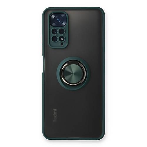 Redmi Note 11 K�l�f Montreal Y�z�kl� Silikon Kapak - Ye�il