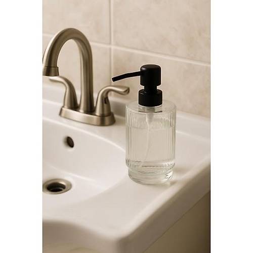 Cam �effaf S�v� Sabunluk 200 ml Banyo Lavabo