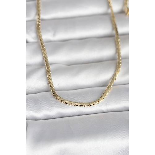 CM 14K Gold Renk Yass� Model 60 cm Kad�n Kolye