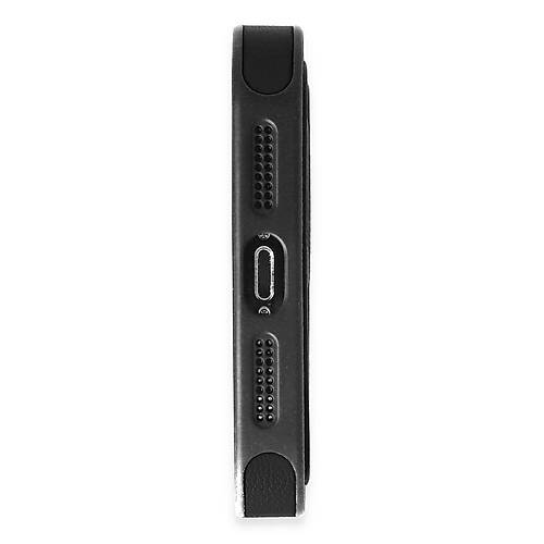 iPhone 15 Pro Max K�l�f Ozzi Magsafe Deri Kapak - Siyah