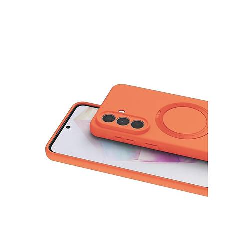 Galaxy A57 5G Regal Magsafe Standl� Kapak - Turuncu