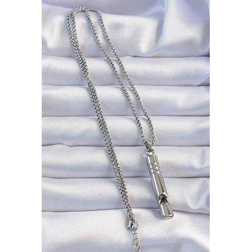 Acil Durum D�d��� 316L �elik Kararma Yapmaz Y�ksek Desibel Kolye Unisex