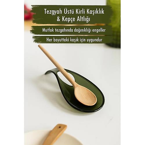 Akrilik Koyu Ye�il Tezgah �st� Kirli Ka��kl�k & Kep�e Altl���