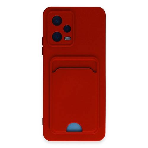 Redmi Note 12 4G K�l�f Kelvin Kartvizitli Silikon - K�rm�z�