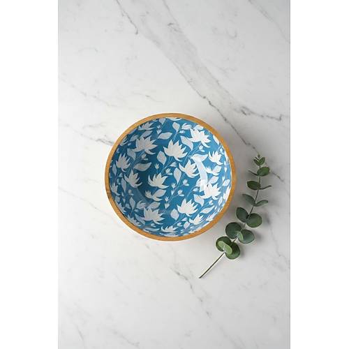 Mango Agac� Sunum Servis Kasesi & Dekoratif Kase 25 Cm Desenli