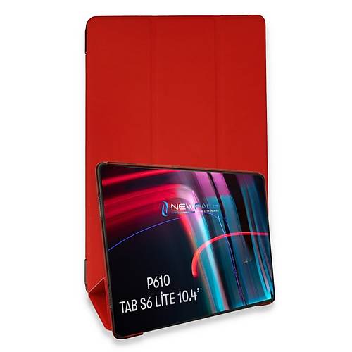 Galaxy P610 Tab S6 Lite 10.4 K�l�f Tablet Smart K�l�f - K�rm�z�