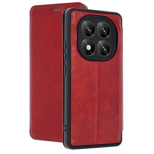 Redmi Note 14 Pro 5G K�l�f Flip Cover - K�rm�z�