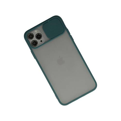 iPhone 11 Pro K�l�f Palm Buzlu Kamera S�rg�l� Silikon - Ye�il