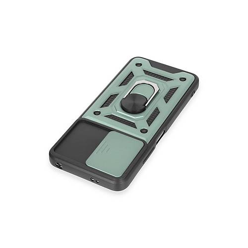 Redmi Note 12 5G K�l�f Pars Lens Y�z�kl� Silikon - Ye�il