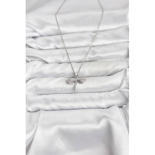 316L �elik Zincir G�m�� Renk Yusuf�uk Model Zirkon Ta�l� Kad�n Kolye