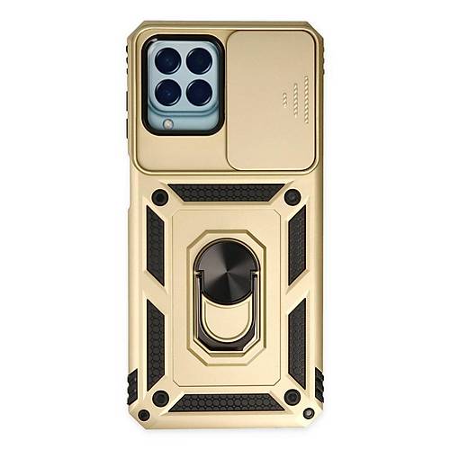 Galaxy M33 K�l�f Pars Lens Y�z�kl� Silikon - Gold