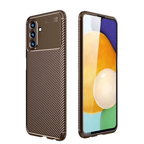 Galaxy A36 K�l�f Auto Focus Karbon Kapak - Kahverengi