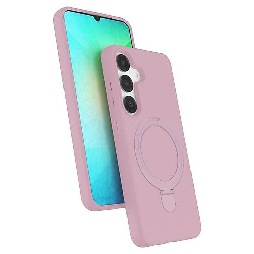 Galaxy S25 Regal Magsafe Standl� Kapak - A��k Pembe