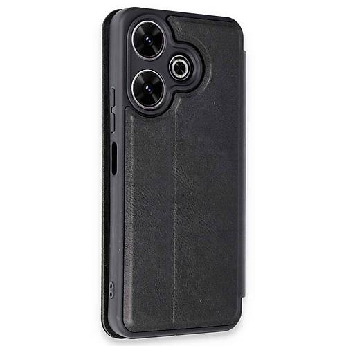 Redmi 13 4G K�l�f Flip Cover - Siyah