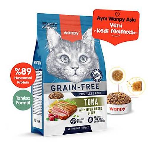 With Oven Baked Bites Ton Bal�kl� Tah�ls�z Yeti�kin Kedi Mamas� 1,5 Kg