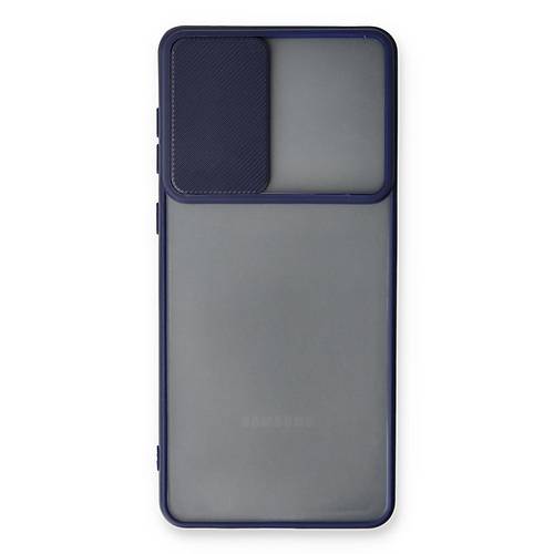Galaxy A53 5G K�l�f Palm Buzlu Kamera S�rg�l� Silikon - Lacivert
