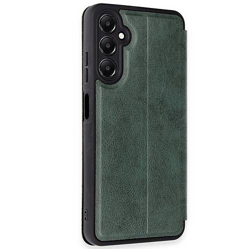 Galaxy A35 5G K�l�f Flip Cover - Koyu Ye�il