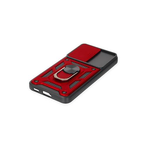 Galaxy S22 K�l�f Pars Lens Y�z�kl� Silikon - K�rm�z�