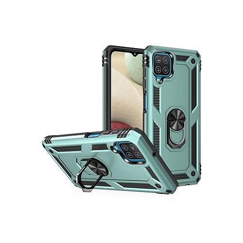 Galaxy A22 K�l�f Sofya Y�z�kl� Silikon Kapak - Ye�il