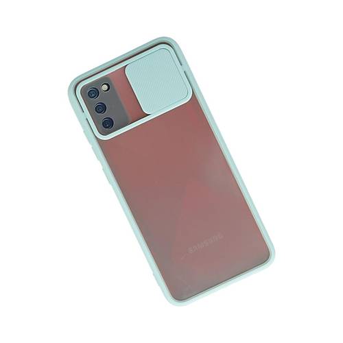 Galaxy A03S K�l�f Palm Buzlu Kamera S�rg�l� Silikon - Turkuaz