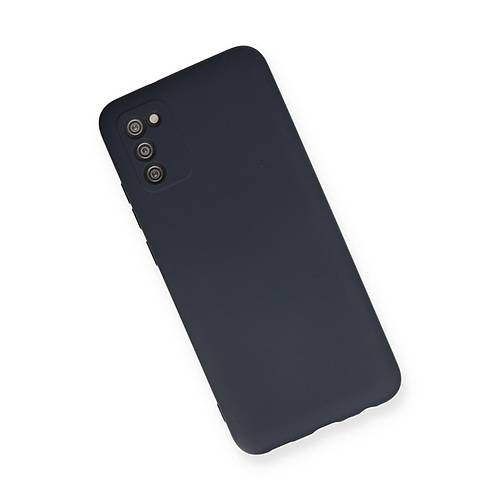 Galaxy A02S K�l�f Nano i�i Kadife Silikon - Lacivert