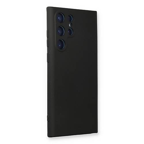Galaxy S22 Ultra K�l�f Nano i�i Kadife Silikon - Siyah